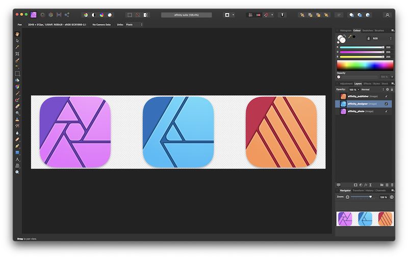 Figure 1: Affinity Photo – This is the substitution for Photoshop.